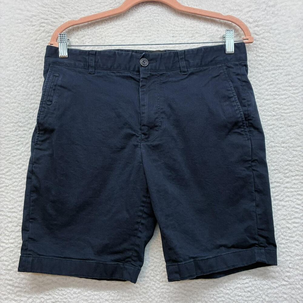 Vince Griffith Shorts Mens 33 Blue Slim Fit Chino Stretch 9 Inseam Casual Summer